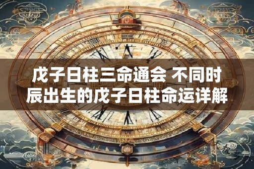 戊子日柱三命通会 不同时辰出生的戊子日柱命运详解