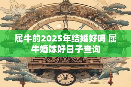 属牛的2025年结婚好吗 属牛婚嫁好日子查询