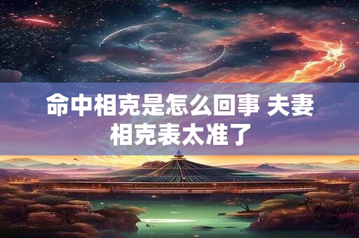 命中相克是怎么回事 夫妻相克表太准了