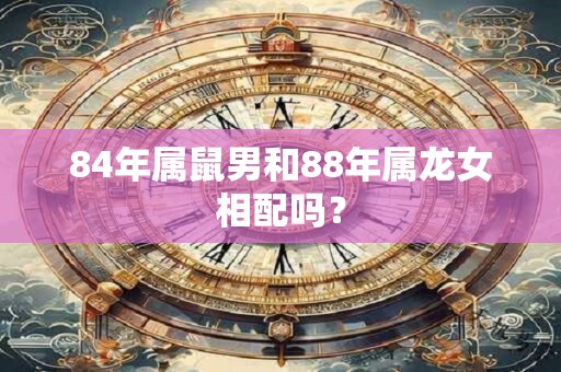84年属鼠男和88年属龙女相配吗？