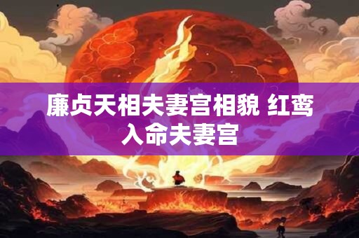 廉贞天相夫妻宫相貌 红鸾入命夫妻宫