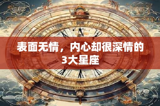 表面无情，内心却很深情的3大星座