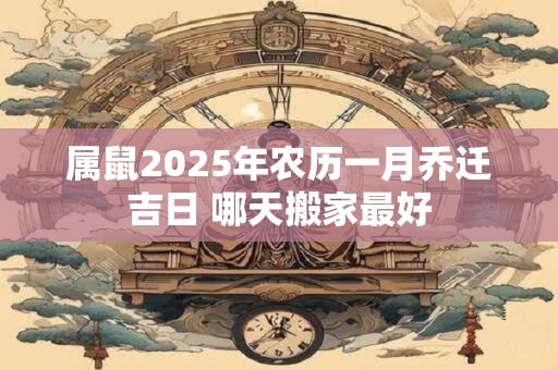 属鼠2025年农历一月乔迁吉日 哪天搬家最好