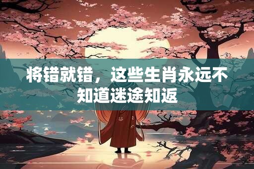 将错就错，这些生肖永远不知道迷途知返