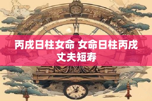 丙戌日柱女命 女命日柱丙戌丈夫短寿