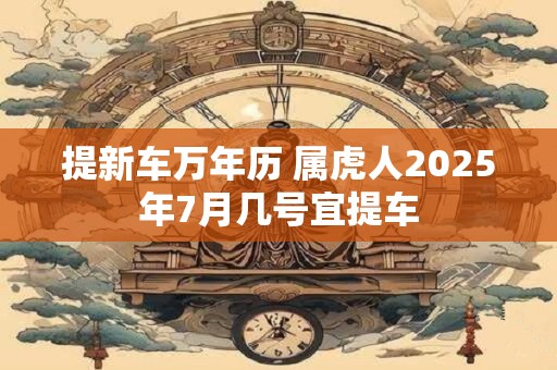 提新车万年历 属虎人2025年7月几号宜提车