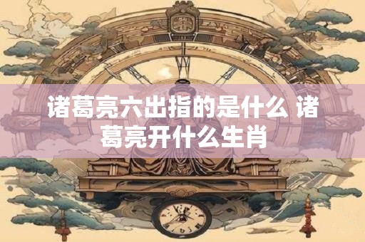 诸葛亮六出指的是什么 诸葛亮开什么生肖