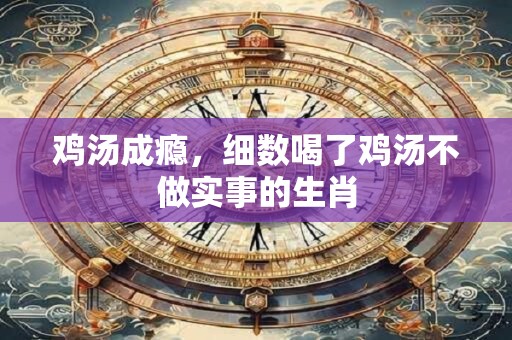 鸡汤成瘾，细数喝了鸡汤不做实事的生肖