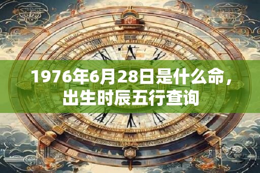1976年6月28日是什么命，出生时辰五行查询