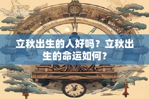 立秋出生的人好吗？立秋出生的命运如何？