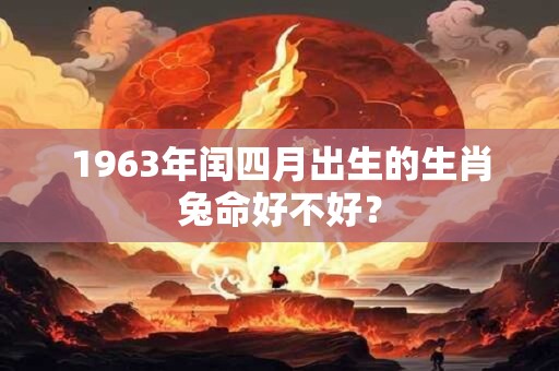 1963年闰四月出生的生肖兔命好不好？
