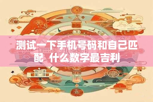 测试一下手机号码和自己匹配  什么数字最吉利