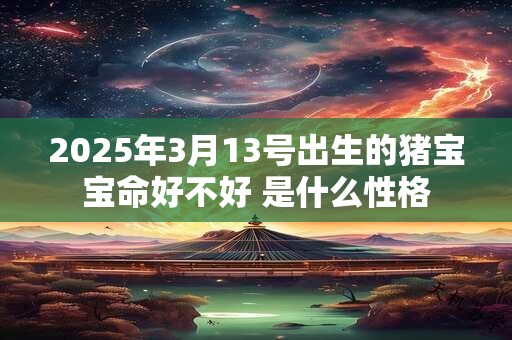 2025年3月13号出生的猪宝宝命好不好 是什么性格
