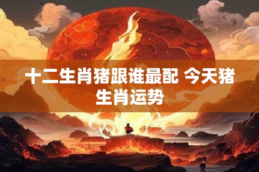 十二生肖猪跟谁最配 今天猪生肖运势