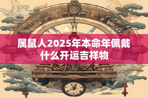 属鼠人2025年本命年佩戴什么开运吉祥物