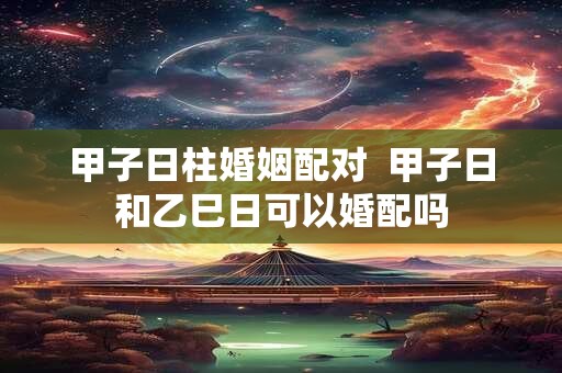 甲子日柱婚姻配对  甲子日和乙巳日可以婚配吗