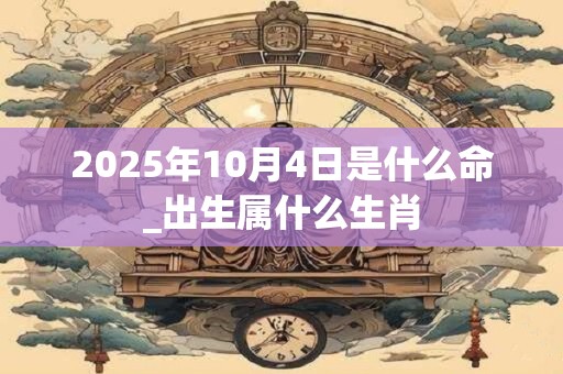 详细阅读:2025年10月4日是什么命_出生属什么生肖 2025年10月4日是什么命_出生属什么生肖