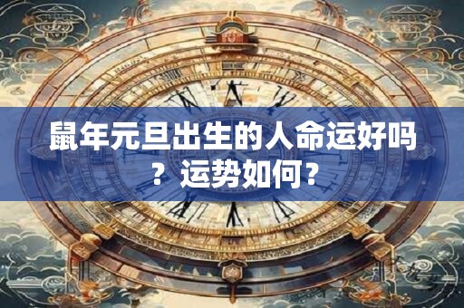鼠年元旦出生的人命运好吗？运势如何？