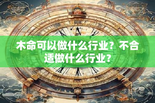 木命可以做什么行业？不合适做什么行业？