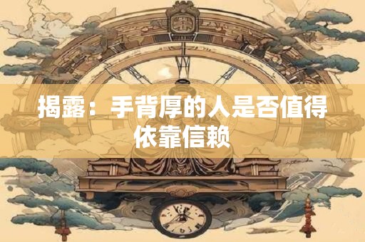 揭露：手背厚的人是否值得依靠信赖