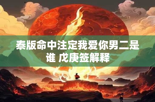 泰版命中注定我爱你男二是谁 戊庚签解释