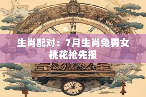 生肖配对：7月生肖兔男女桃花抢先报