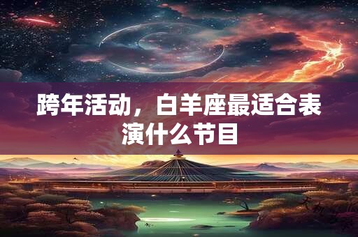 跨年活动，白羊座最适合表演什么节目