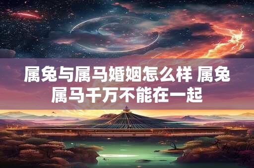 属兔与属马婚姻怎么样 属兔属马千万不能在一起