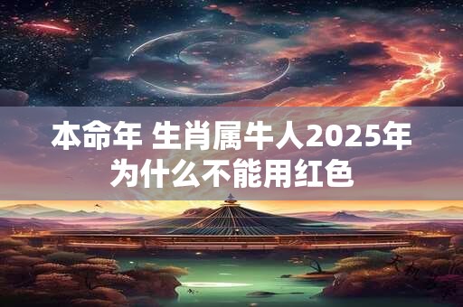 本命年 生肖属牛人2025年为什么不能用红色