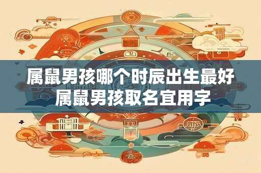 属鼠男孩哪个时辰出生最好 属鼠男孩取名宜用字