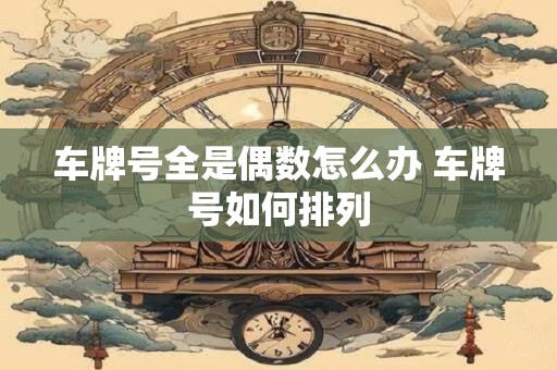 车牌号全是偶数怎么办 车牌号如何排列