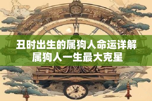 丑时出生的属狗人命运详解 属狗人一生最大克星