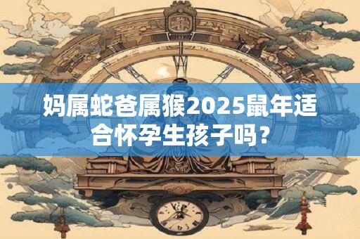 妈属蛇爸属猴2025鼠年适合怀孕生孩子吗？