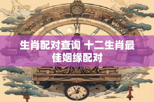 生肖配对查询 十二生肖最佳姻缘配对