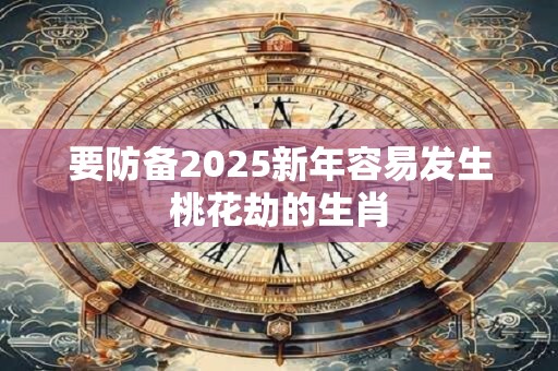 要防备2025新年容易发生桃花劫的生肖