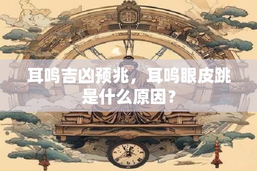 耳鸣吉凶预兆，耳鸣眼皮跳是什么原因？