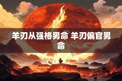 羊刃从强格男命 羊刃偏官男命