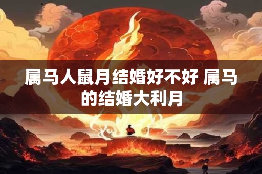 属马人鼠月结婚好不好 属马的结婚大利月 属马人鼠月结婚好不好 属马的结婚大利月