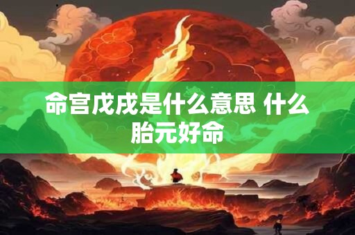 命宫戊戌是什么意思 什么胎元好命