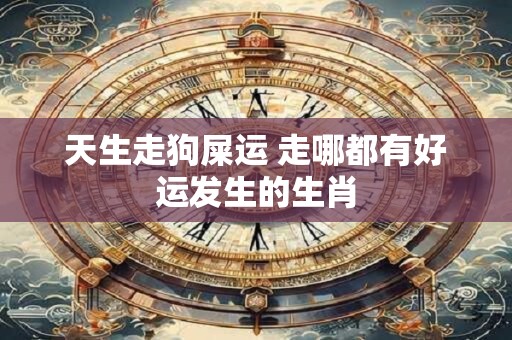 天生走狗屎运 走哪都有好运发生的生肖