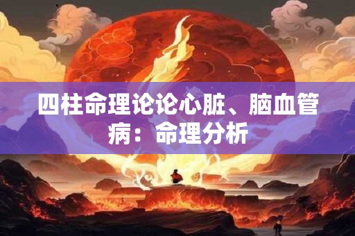 四柱命理论论心脏、脑血管病：命理分析