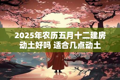 2025年农历五月十二建房动土好吗 适合几点动土