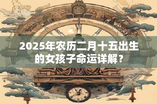 2025年农历二月十五出生的女孩子命运详解? 2025年农历二月十五出生的女孩子命运详解?