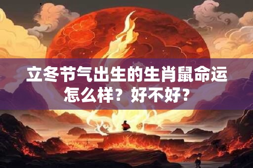 立冬节气出生的生肖鼠命运怎么样？好不好？
