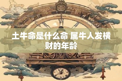 土牛命是什么命 属牛人发横财的年龄