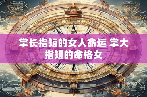 掌长指短的女人命运 掌大指短的命格女