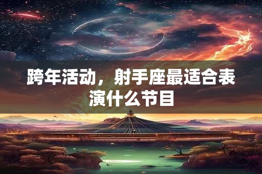 跨年活动，射手座最适合表演什么节目