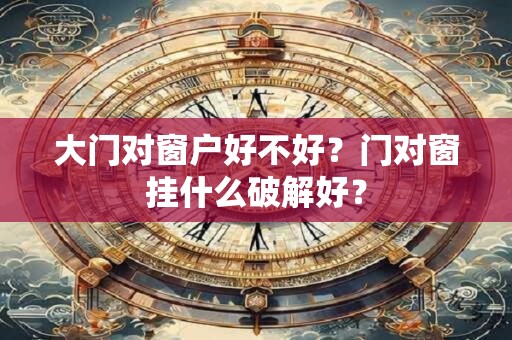 大门对窗户好不好？门对窗挂什么破解好？