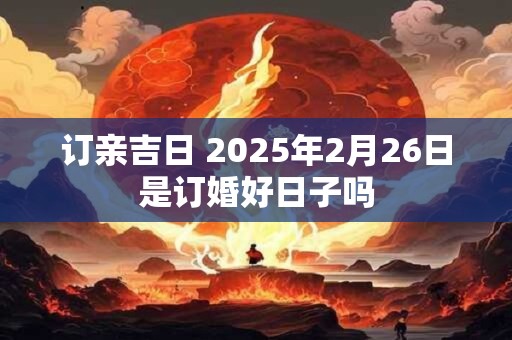 详细阅读:订亲吉日 2025年2月26日是订婚好日子吗 订亲吉日 2025年2月26日是订婚好日子吗