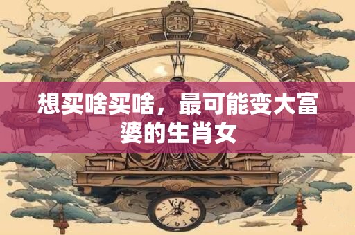 想买啥买啥，最可能变大富婆的生肖女